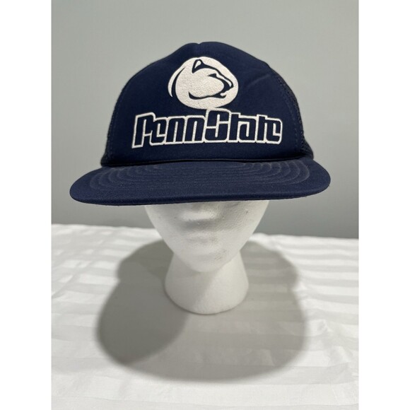 Vintage 80’s Penn State University Nittany Lions Logo Spell Out Snapback Hat Cap - Picture 1 of 8